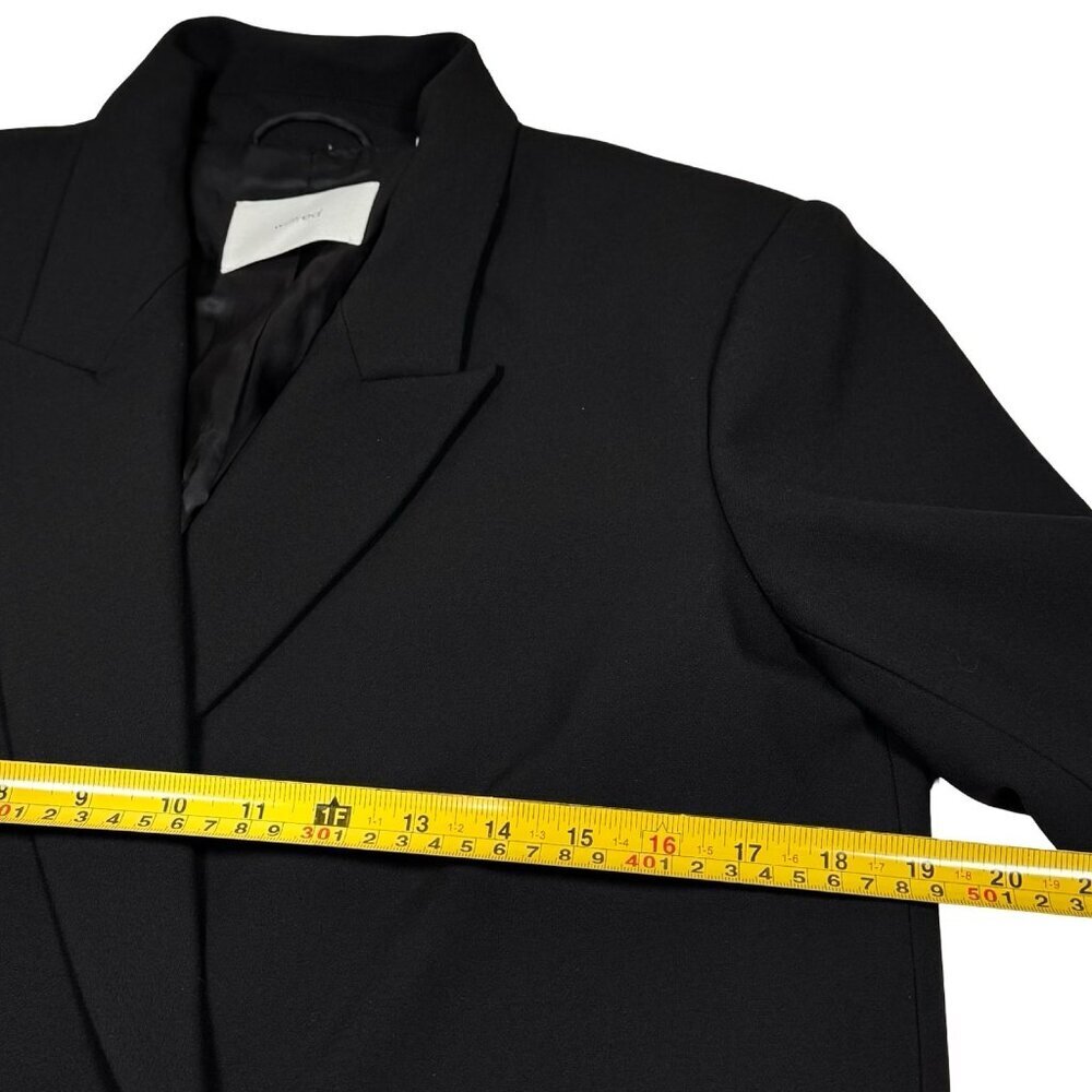 NWT Aritzia Wilfred Cherelle Black Oversized Blazer Sz S Double Breasted Career - Picture 10 of 14